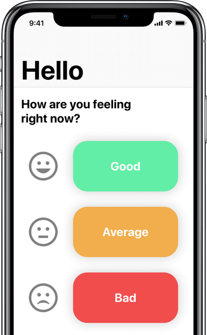 Energy tracker - Home screen - iPhone X